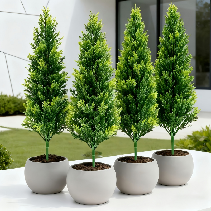 Christmas Tree Artificial - Kunstmatige plastic dennenboom, grondinsteekstok, nep groene