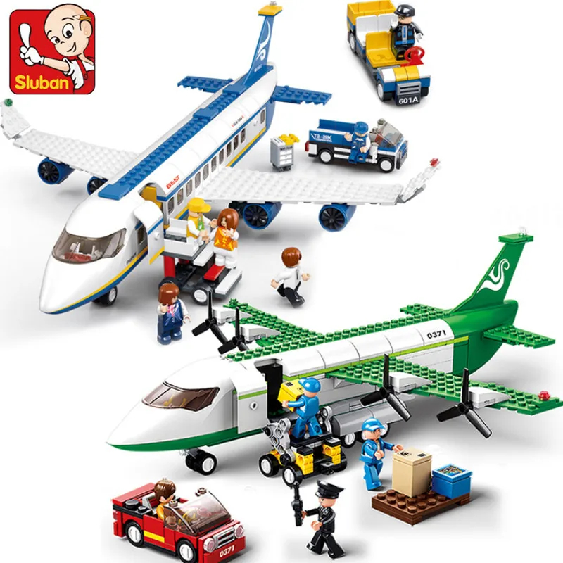 Lego Set Creator - Creatieve stad Airbus vrachtvliegtuig bouwstenen luchtambulance