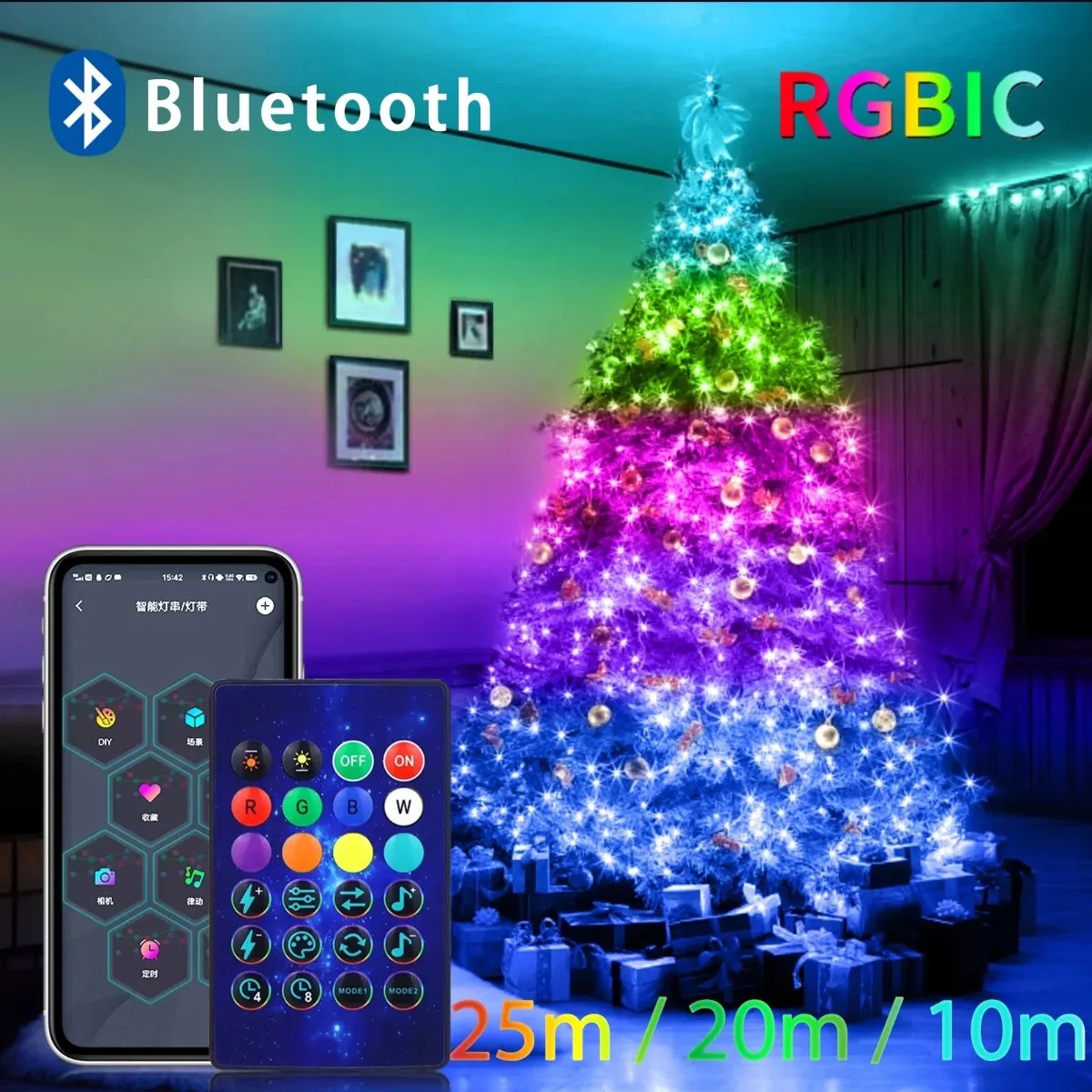 Led Fairy String Lights - LED Smart RGBIC Fairy Garland String