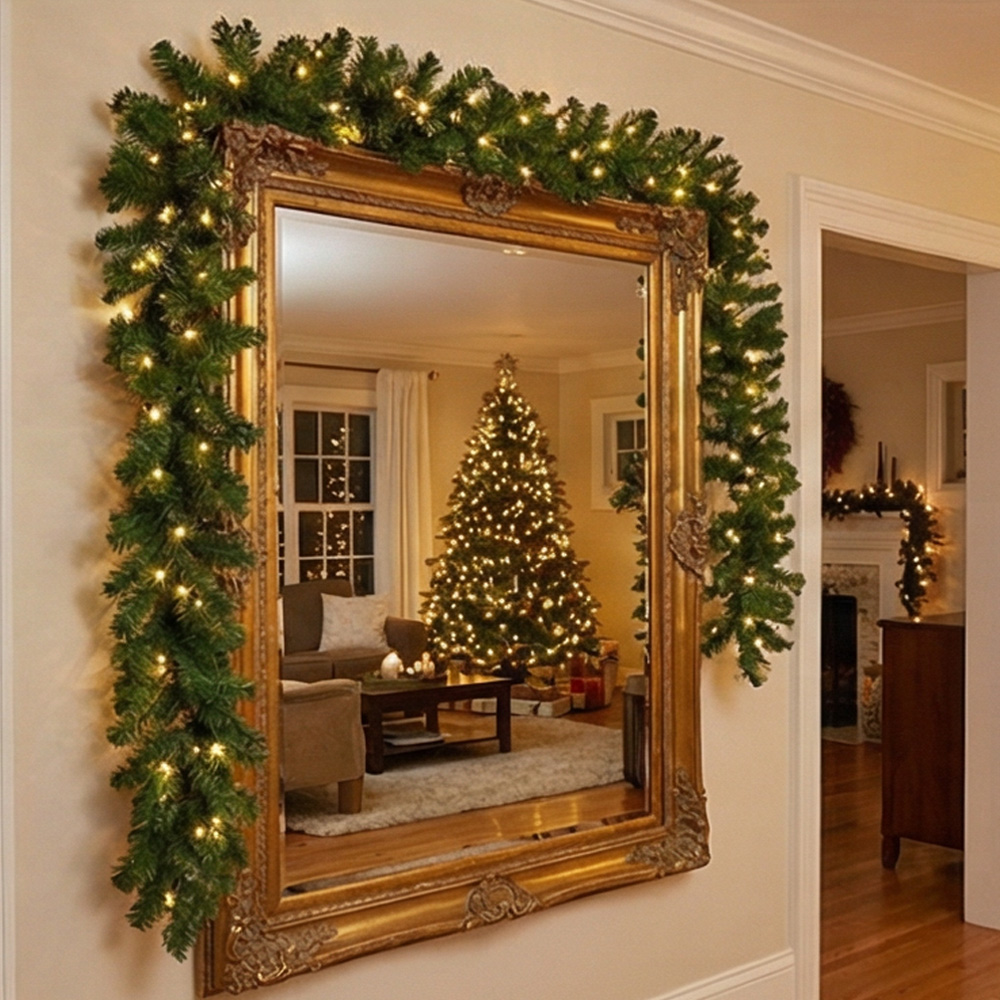 2,7 m kunstmatige groene kerst - Christmas Wreath Fake recensie en prijs