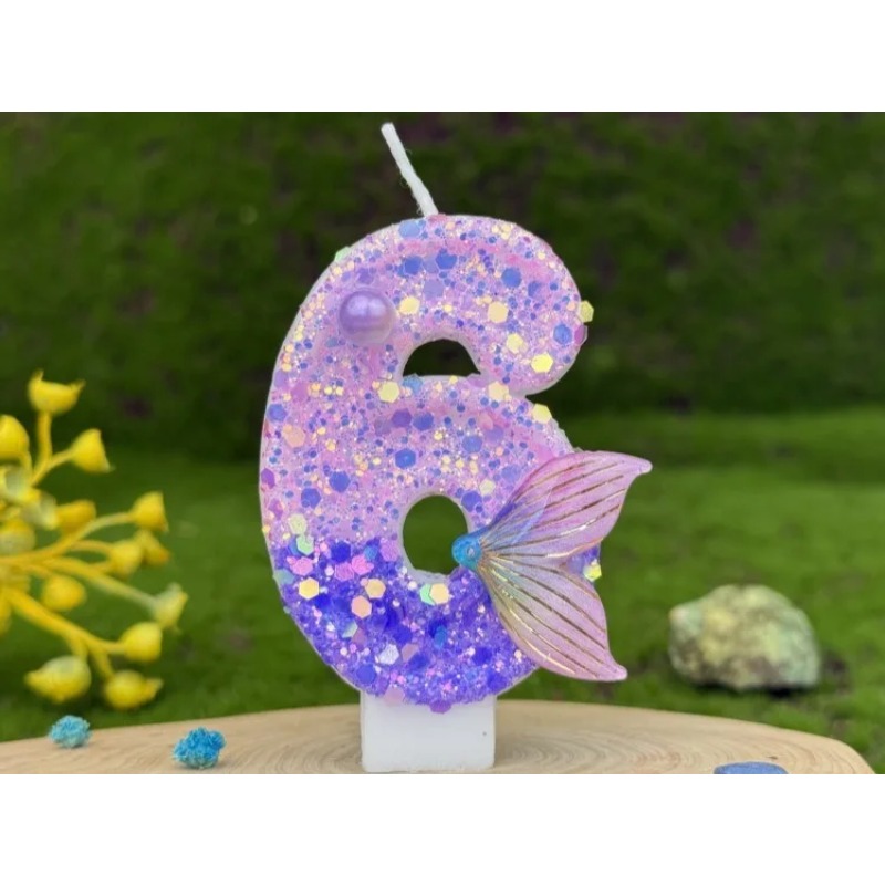 Glitter paarse gradient zeemee - Holiday Candle Set recensie en prijs