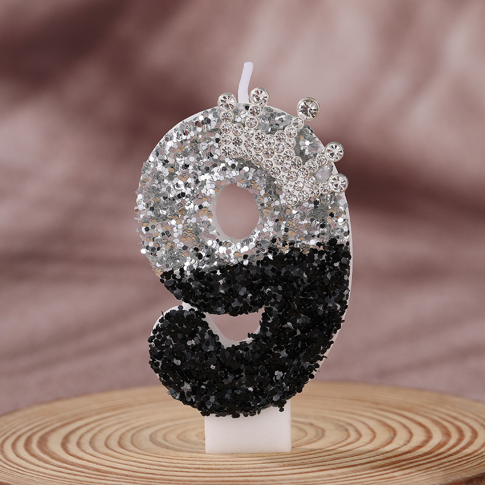 Zwart-zilveren gradiënt kroon  - Holiday Candle Set recensie en prijs