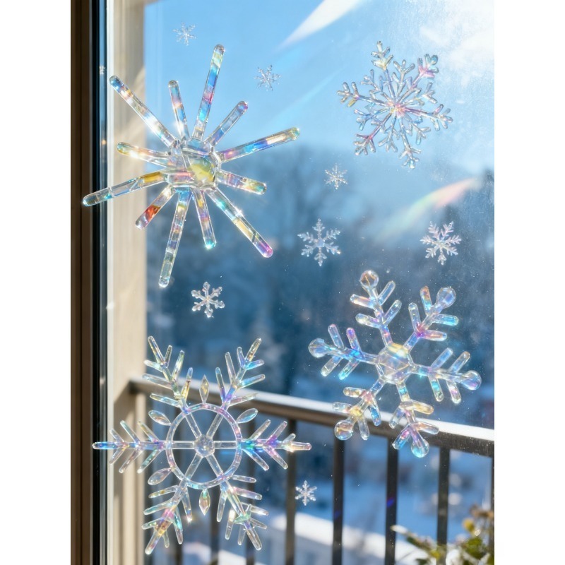 Kerst Sneeuwvlok Patroon Regen - Snowflake Window Decal recensie en prijs